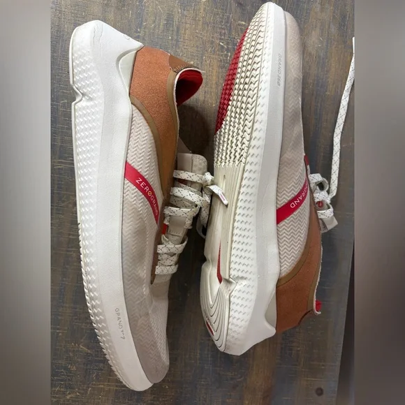 Men's Beige and Brown Cole Hann Zero Grand Sneakers Size 12 - Picture 7 of 7